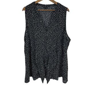 Torrid Women's Peplum Georgette Button-Front Tie-Front Blouse Size 3X